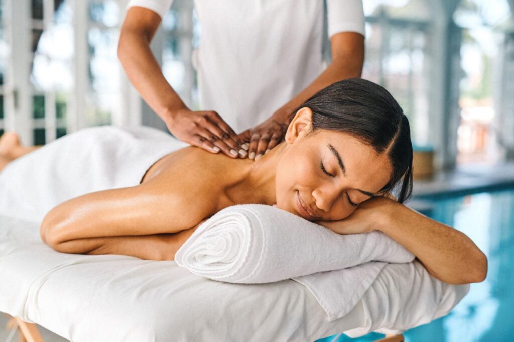Professional wellness therapy session in progress